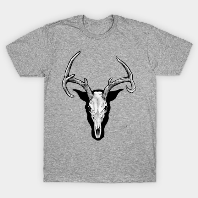 Buck Skull Shadow Outline Deer Outdoor Hunting Design Rustic